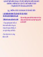 Những cuộc cách mạng dầu tiên(tiết 1)