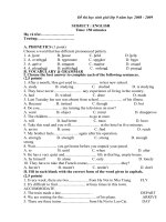 Đề thi HSG Anh văn 9