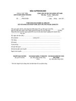 PHIẾU BÀN GIAO NHIỆM VỤ GIÁM SÁT ĐỐI VỚI HÀNG HÓA NHẬP KHẨU ĐƯA VÀO KHO NGOẠI QUAN