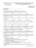 Đề thi môn Vật Lý TN-THPT 2009 - m709