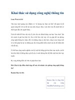 Khai thác sử dụng công nghệ thông tin 