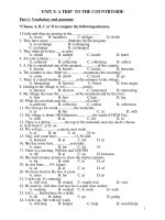 BT trắc nghiệm (Unit 3)