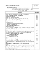 huong dan cham thi Sinh 8 KI 2008_2009