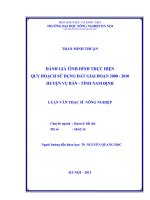 Đánh giá tình hình thực hiện quy hoạch sử dụng đất giai đoạn 2000   2010 huyện vụ bản   tỉnh nam định 