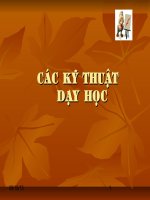 Các kỹ thuật dạy học