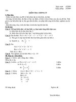 Đề kiểm tra đại số 7- chương IV