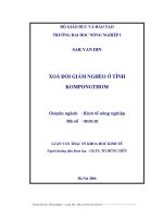 Xoá đói giảm nghèo ở tỉnh kompongthom 