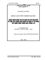 Hoàn thiện công tác kế toán chi phí sản xuất và tính giá thành sản phẩm tại công ty cổ phần xây dựng công trình giao thông 419 luận văn tốt nghiệp đại học