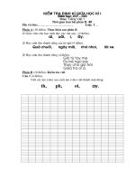 kiem tra giua ki I mon tieng viet lop 1