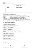 Tiếng anh 6-Kỳ I-2