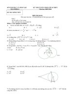 Đề chính thức vào 10 HP- ngày 24-6-2009