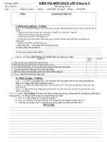 KIỂM TRA GDCD 9 KÌ II