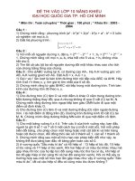 TS NĂNG KHIẾU ĐẠI HỌC QUỐC GIA TP. HỒ CHÍ MINH 03-04