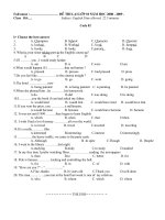 ĐỀ THI LẠI ANH 10 MỚI