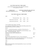 GIẤY CHỨNG NHẬN ĐẦU TƯ ĐIỀU CHỈNH