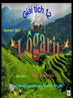 GT 12 - Chương II - Bài 3 : Lôgarit