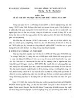 Báo cáo về thi Tốt nghiệp 2009 của Bộ