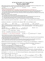 ĐỀ THI THỬ ĐẠI HỌC CAO ĐẲNG MÔN VẬT LÝ ĐỀ 9 2011