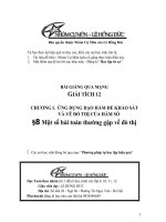 Bài giảng: Một số bài toán thường gặp về đồ thị (Giải tích 12 - Chương I: ỨNG DỤNG ĐẠO HÀM ĐỂ KHẢO SÁT VÀ VẼ ĐỒ THỊ HÀM SỐ)