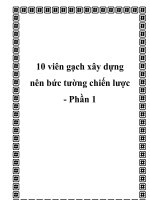 10 viên gạch xây dựng nên bức tường chiến lược   phần 1 