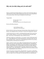 Hãy nói yêu thôi