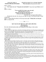 Đề và đáp an thi hk 2 năm học 0809 môn Văn12