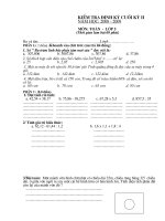 Bài thi Toán Lớp 5-Năm học:2008-2009