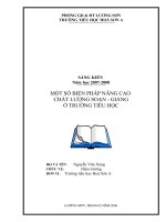 SKKN nâng cao chất lượng soan giang ở Tiểu học