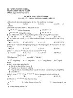 Đề thi thử TN- BTTHPT tỉnh Bắc Giang(có đáp án)