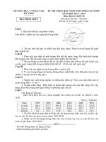 ĐỀ THI CHỌN HỌC SINH GIỎI TỈNH LỚP 10 THPT NĂM HỌC 2012-2013 MÔN ĐỊA LÝ - SỞ GIÁO DỤC VÀ ĐÀO TẠO HẢI DƯƠNG 