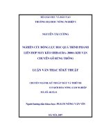 Nghiên cứu động lực học quá trình phanh liên hợp máy kéo shibaura 3000a khi vận chuyển gỗ rừng trồng 