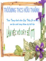 Làm việc với dãy số