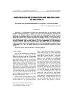 NGHIÊN CứU LựA CHọN MộT Số THÔNG Số CÔNG NGHệ TRONG TRíCH LI NHựA DầU GừNG Từ GừNG Củ