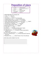 preposition of place