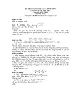 Đề thi tuyển sinh lớp 10 THPT CHUYÊN QUỐC HỌC HUẾ năm học 2013-2014 môn TOÁN 