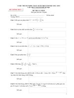 CUỘC THI OLYMPIC TOÁN TUỔI THƠ NĂM HỌC 2012 -2013 CẤP THCS THÀNH PHỐ BÀ RỊA