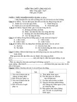 Đề thi công nghệ 9