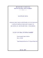 Đánh giá thực trạng cơ cấu sử dụng đất và đề xuất hướng sử dụng đất tại khu vực dọc đường 353   huyện kiến thuỵ   TP hải phòng 