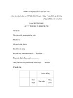 Mẫu báo cáo tổng hợp quyết toán dự án hoàn thành 