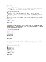 Bồ đề trắc nghiệm - Đáp án số 61môn Hóa