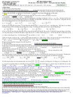 Đề thi thu 4(Rất hay-Thầy Dương -HLI)