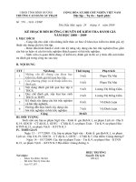 Kê hoạch bồi dưỡng kiến thức kiểm tra đánh giá cho SV