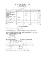 Đề, đáp Toán 9 kỳ 2 có ma trận . Số 06