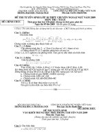 De thi lop 10 chuyen DHNN-SP-KHTN nam 2009