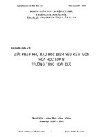 SKKN phụ đạo HS yếu Hóa học 8