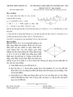 ĐỀ THI CHẤT LƯỢNG HỌC KỲ I NĂM HỌC 2012-2013 TRƯỜNG THPT CHUYÊN THÁI NGUYÊN MÔN VẬT LÝ LỚP 11 CHUYÊN