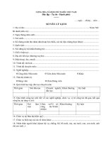 SƠ YẾU LÝ LỊCH