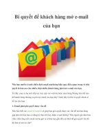 Bí quyết để khách hàng mở e mail của bạn 