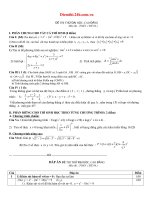 ĐỀ THI THỬ ĐẠI HỌC CAO ĐẲNG 2012 MÔN TOÁN ĐỀ SỐ 84