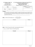 ĐỀ THI HỌC KỲ I  NĂM HỌC 2012- 2013 Môn Địa lý lớp 10 Cơ bản TRƯỜNG THPT CHU VĂN AN